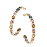 Cabochon Hoops