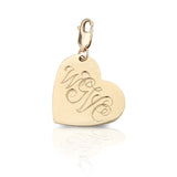 Engravable Gold Heart Charm