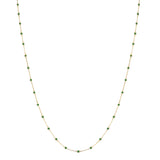 Rainbow Sapphire Bezel Necklace