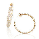 Cabochon Hoops