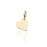 Engravable Gold Heart Charm