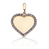 Custom Heirloom Heart Pendant with Blue Sapphires