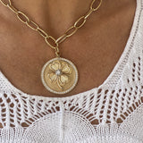 Four-Leaf Clover Diamond Medallion Necklace