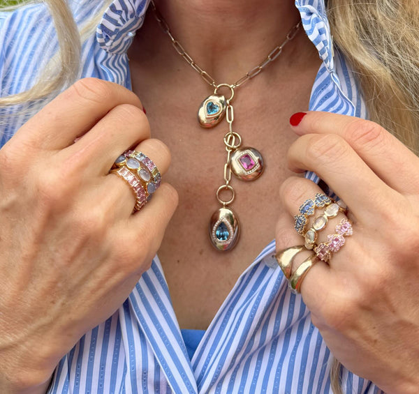Stacked rings and charms
