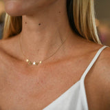 Custom Initial Necklace with Heart or Star Accents