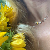 Customized Diamond Heart and Gold Initial Necklace