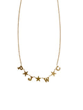 Customized Gold Star and Initial Necklace