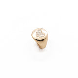 Diamond Heart Signet Ring