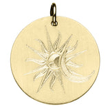 Engraved Sun & Moon Disc