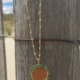 Custom Heirloom Emerald Disc Pendant