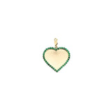 Custom Heirloom Heart Pendant with Emeralds