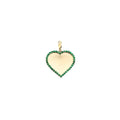 Heart Pendant with Emerald Border