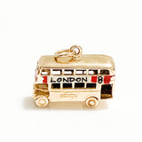 Vintage Enamel London Bus Charm
