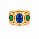 Sapphire and Tsavorite Signature RIng