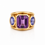 Amethyst and Tanzanite Signature Ring