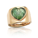 The Carved Tourmaline Heart Ring