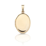 14k Gold Engravable Oval Locket