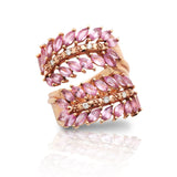 The Pink Sapphire Feather Ring
