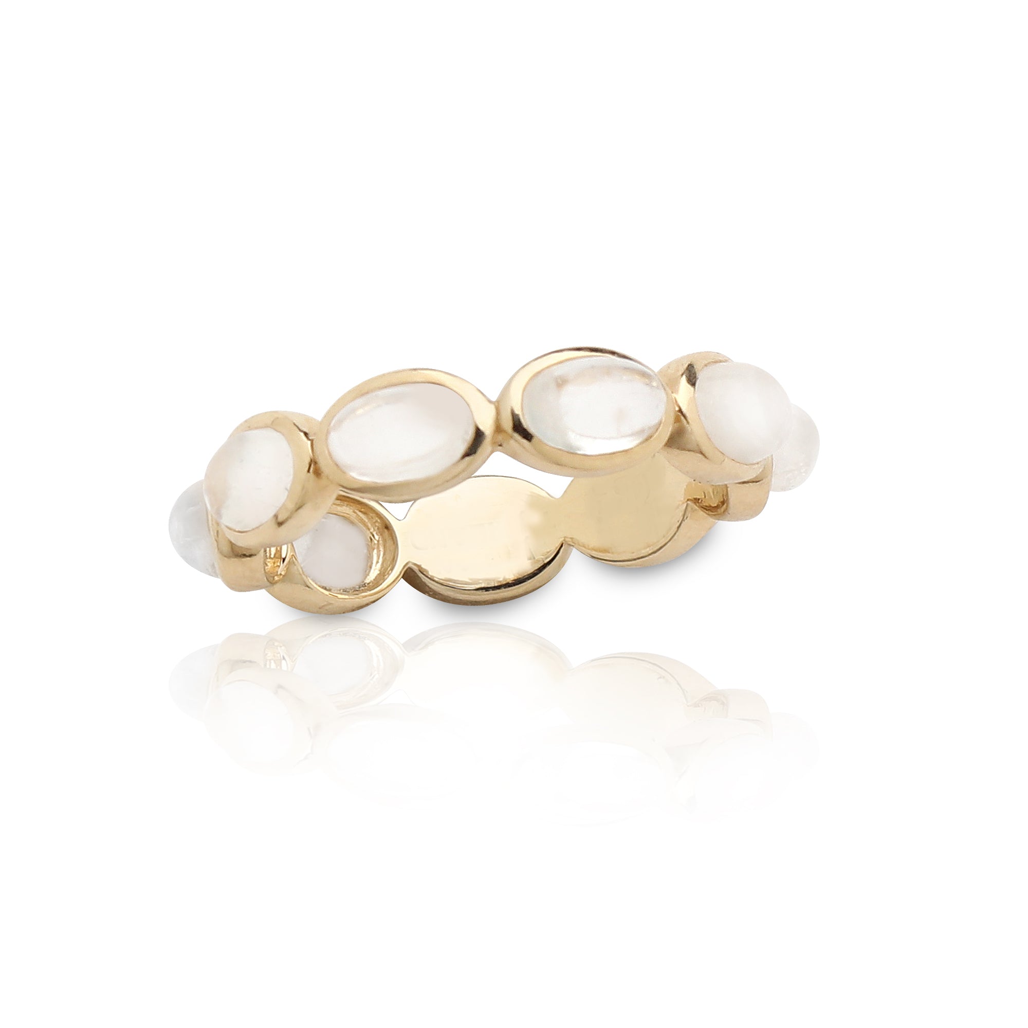Oval Stone Stack Ring