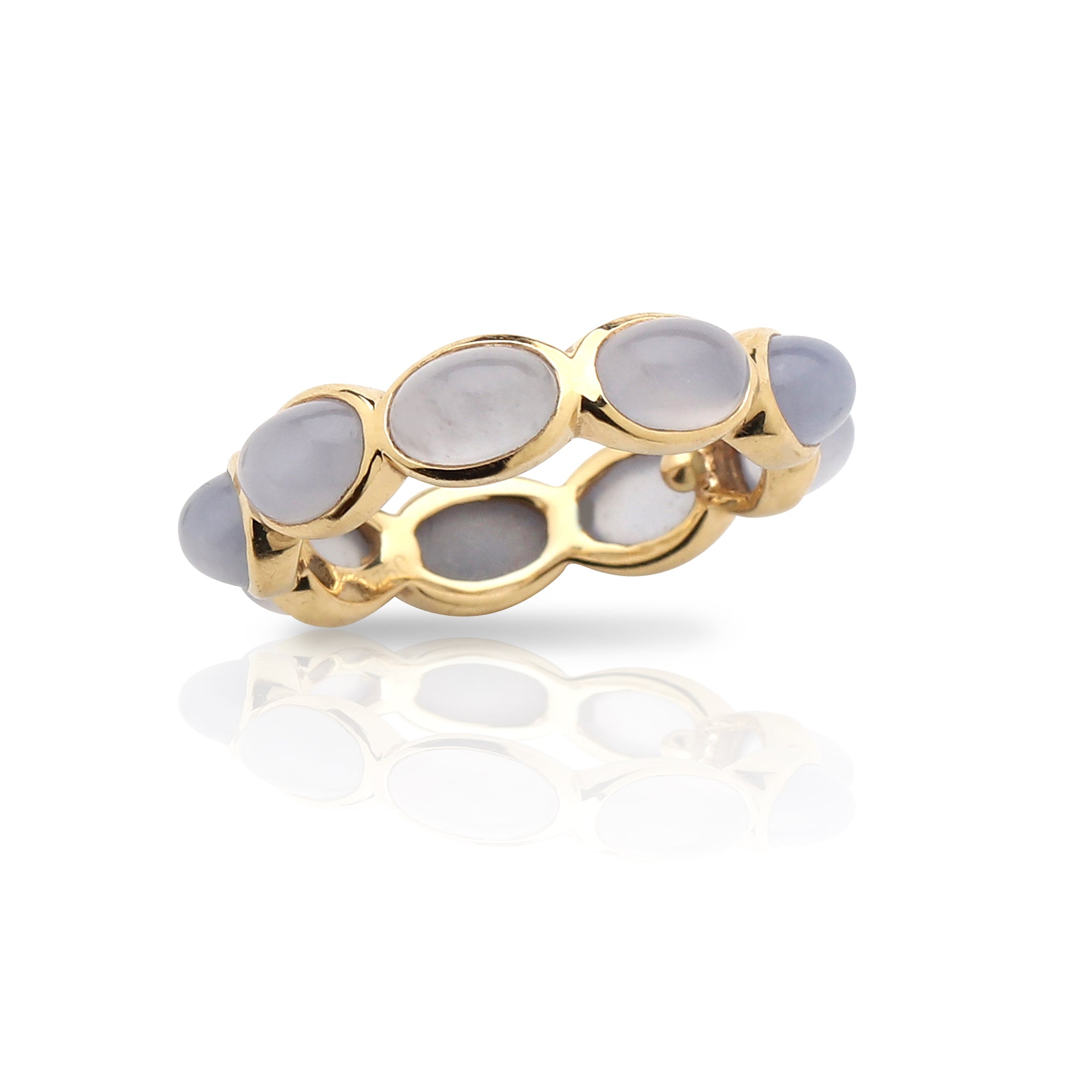 Oval Stone Stack Ring