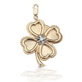 Vintage Clover Diamond Charm