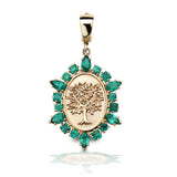 Emerald Tree of Life Pendant