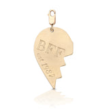 Best Friend Heart Charms