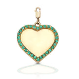 Custom Heirloom Heart Pendant with Emeralds