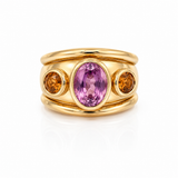 Pink Sapphire and Citrine Signature Ring