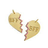 Best Friend Heart Charms
