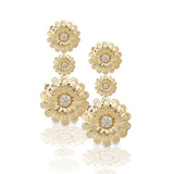 Convertible Diamond Flower Earrings