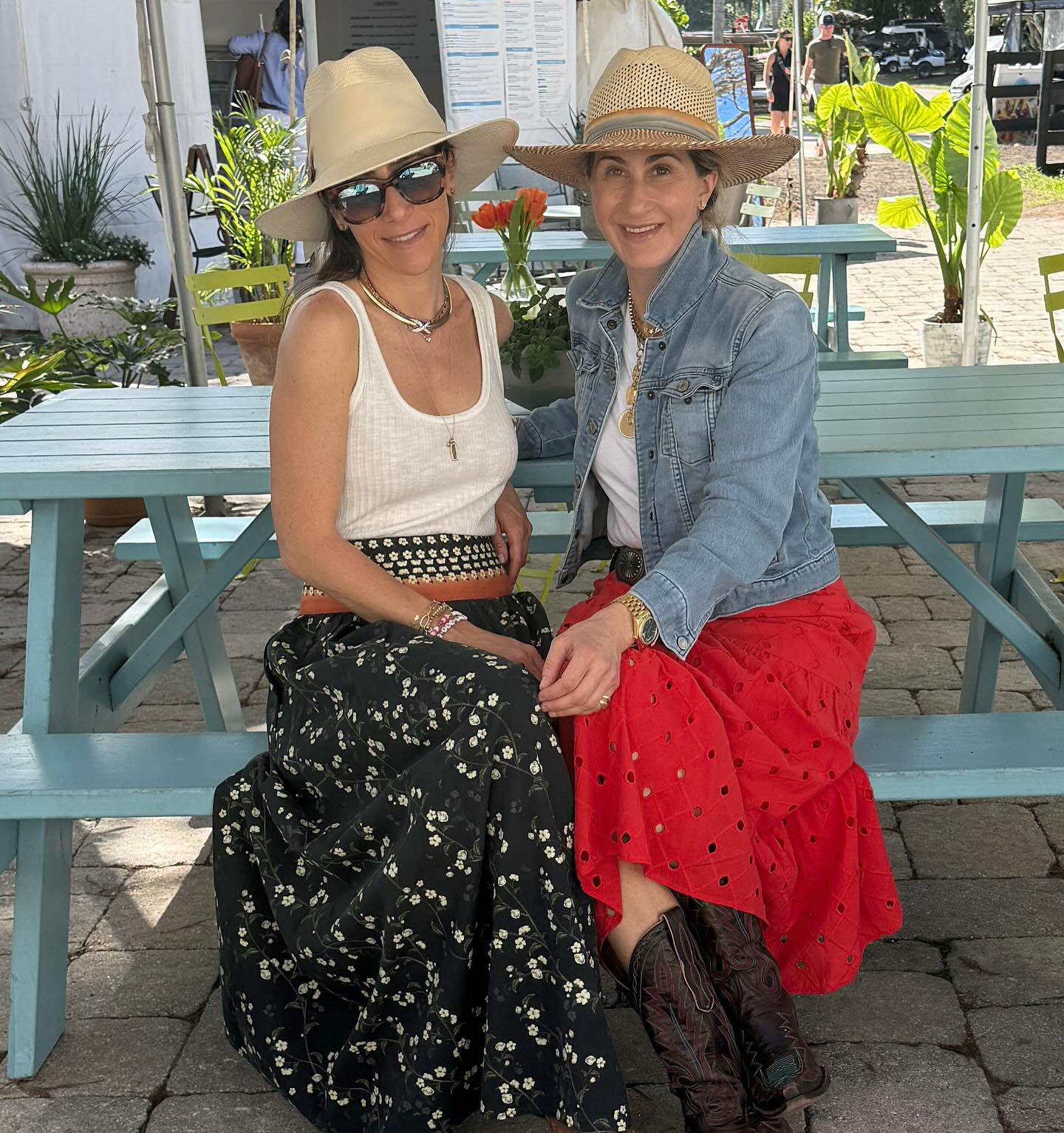 Emily and Ashley at a trunk show in Wellington