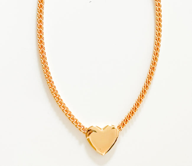 Chunky Gold Heart Necklace