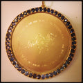 Custom Engraved Blue Sapphire Pendant