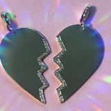 Best Friend Heart Pendant with Diamonds