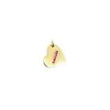 Heart and Pink Sapphire Dash Charm