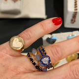 Oval Stone Stack Ring