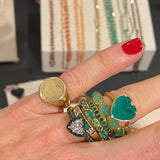 Oval Stone Stack Ring