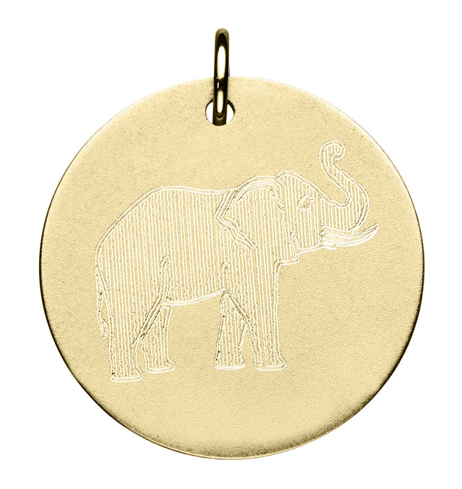 Engraved Elephant Disc