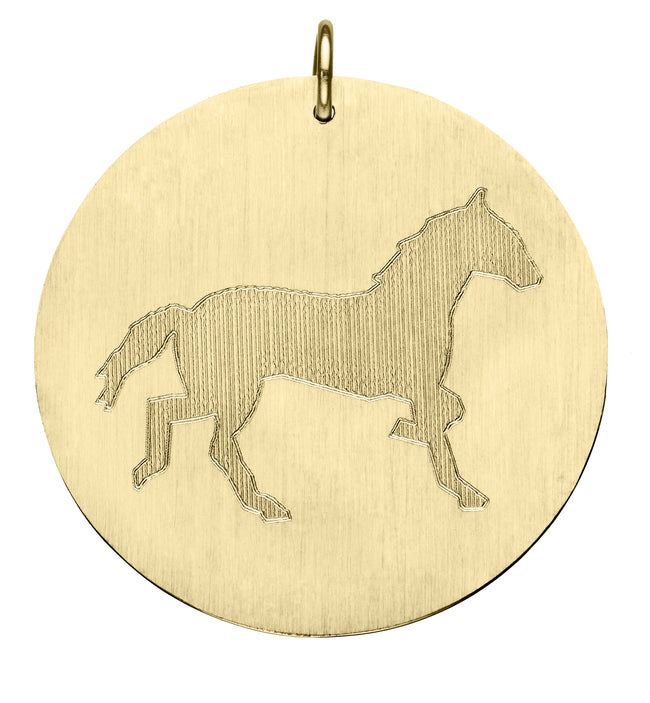 Engraved Horse Disc