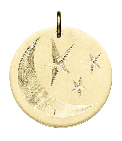 Engraved Moon & Stars Disc