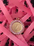 Custom Engraved Pink Sapphire Pendant