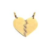 Best Friend Heart Pendant with Diamonds