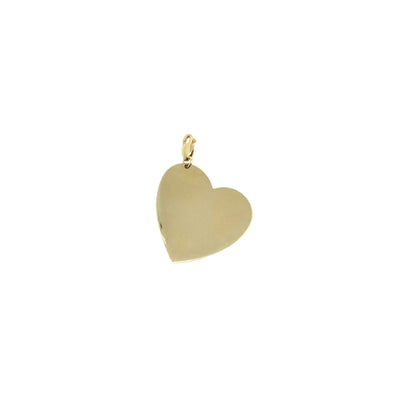 Engravable Gold Heart Charm
