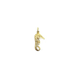 14k Gold Seahorse Charm with Diamonds