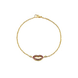 Ruby Lips Bracelet