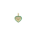 Heart Pendant with Emerald Border