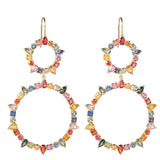 Rainbow Ruffle Earrings