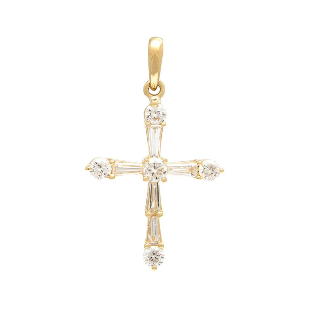 Diamond Baguette Cross