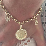 Custom Heirloom Diamond Disc Pendant